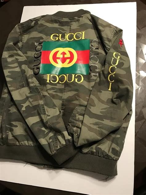 gucci womens camo jackets|Gucci winter coats for women.